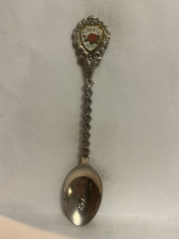 Eckville Alberta Wild Rose Souvenir Spoon