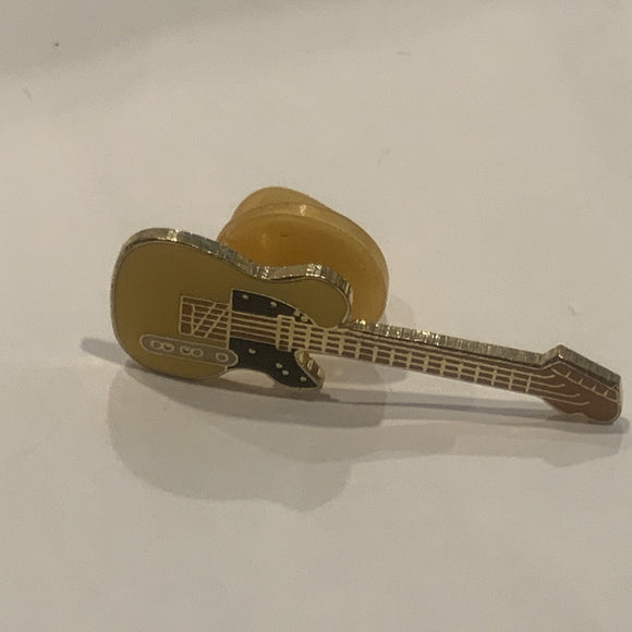 Yellow Guitar Lapel Hat Pin AM