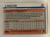#269 Lindor Francisco Cleveland Indians 2019 Topps Series One Baseball Card