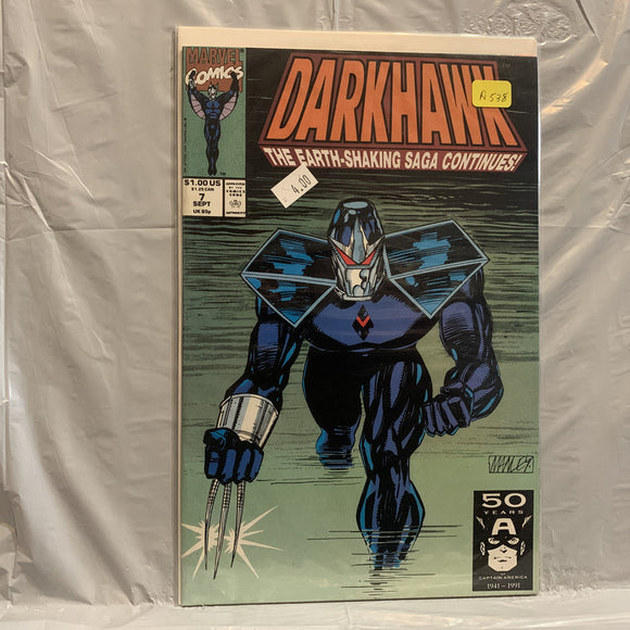 #7 Darkhawk The Earth-Shaking Saga Continues Marvel Comics AY 8183