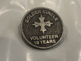 Golden Circle Volunteer 10 Years Lapel Hat Pin