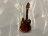 Red Guitar  Lapel Hat Pin