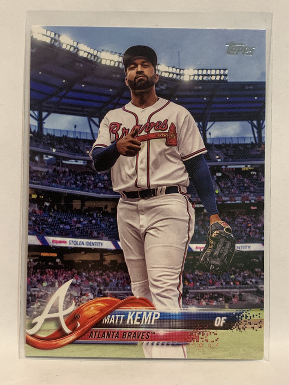 #183 Matt Kemp Atlanta Braves 2018 Topps Series One Baseball Card