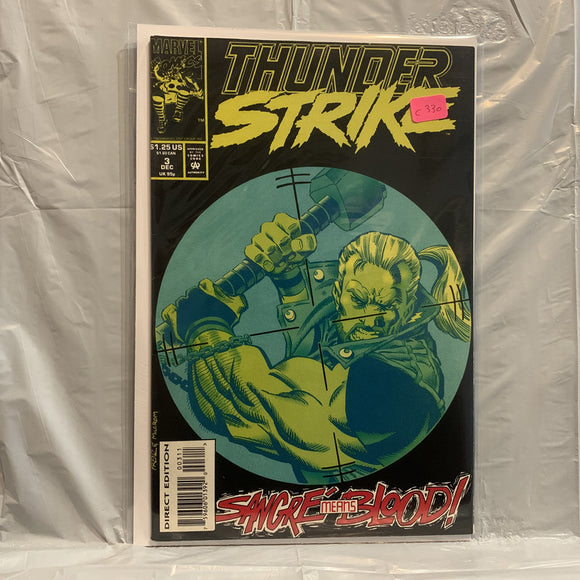#3 Thunder Strike Sangre Means Blood Marvel Comics AZ 8205