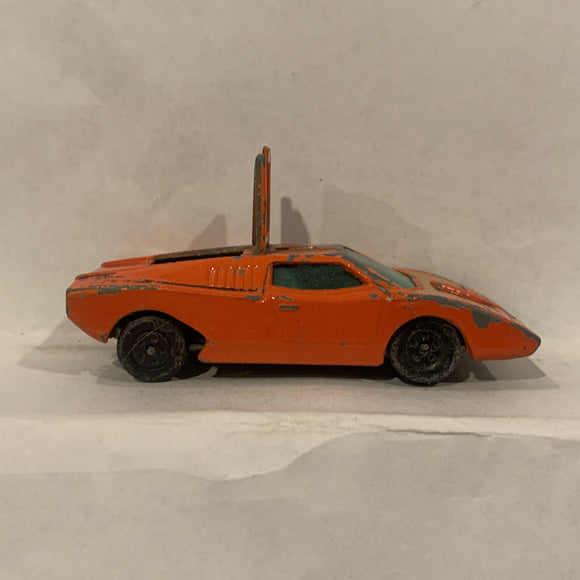 Orange Lamborghini Countach ©1973 Matchbox Diecast Cars CG