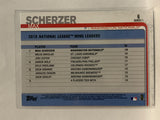 #6 Max Scherzer League Leaders Washington Nationals 2019 Topps Series One Baseball Card