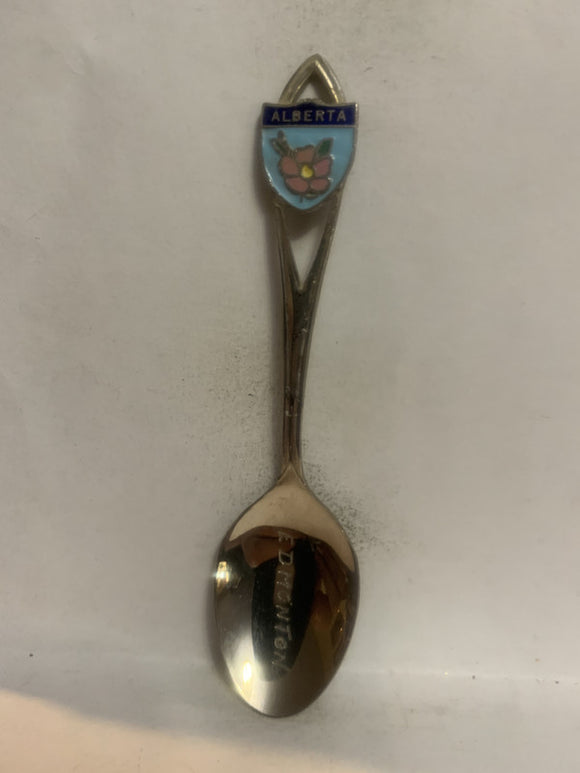 Edmonton Alberta Wild Rose Souvenir Spoon