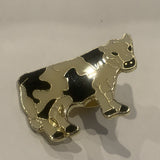 Black & White Holstein Dairy Cow Lapel Hat Pin AN