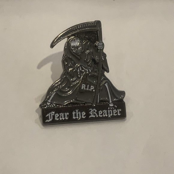 Fear The Reaper RIP Lapel Hat Pin AN