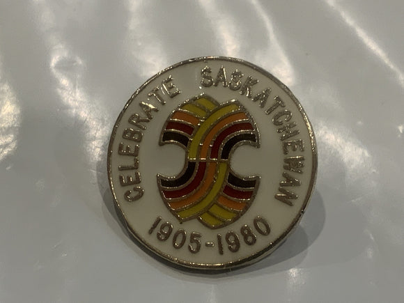 Celebrate Saskatchewan 1905 1980 Lapel Hat Pin