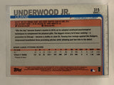 #315 Duane Underwood Jr Chicago Cubs 2019 Topps Series One Baseball Card