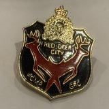 Red Deer City RCMP GRC Crest Badge Lapel Hat Pin AN
