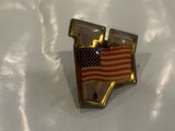 V USA American Flag Lapel Hat Pin