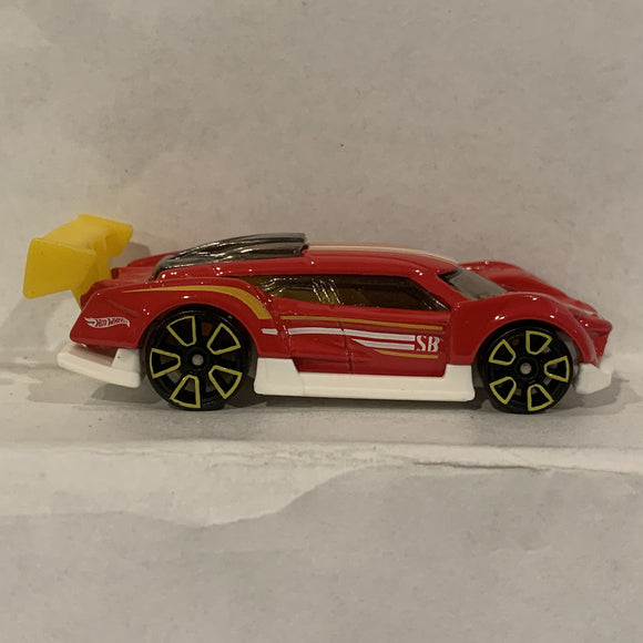 Red Super Blitzen ©2013 Hot Wheels Diecast Cars CA