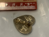 Shining Heart on a Heart Lapel Hat Pin