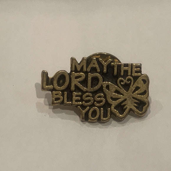 May The Lord Bless You Slogan Lapel Hat Pin AN