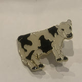 Black & White Holstein Dairy Cow Lapel Hat Pin AO