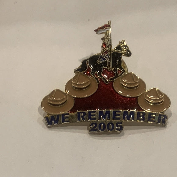 We Remember 2005 RCMP Lapel Hat Pin AO