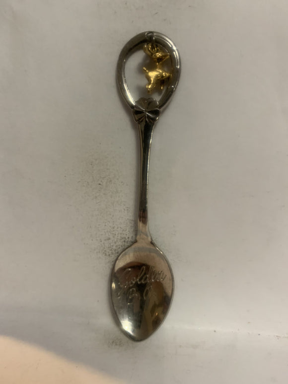 Golden BC Deer Souvenir Spoon