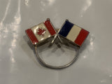 Canada France Friendship Flags Lapel Hat Pin