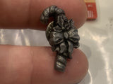 Pewter Canady Cane Ribbon Lapel Hat Pin