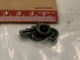 Pewter Canady Cane Ribbon Lapel Hat Pin