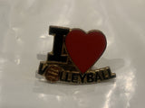 I Love Volleyball Lapel Hat Pin