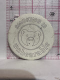 Smoking is Unbearable Bear Mascot  Button Pinback