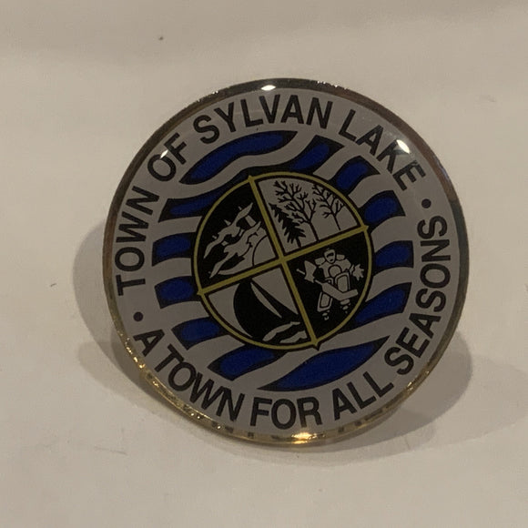 Town of Sylvan Lake A Town for all Seasons Logo Lapel Hat Pin AO