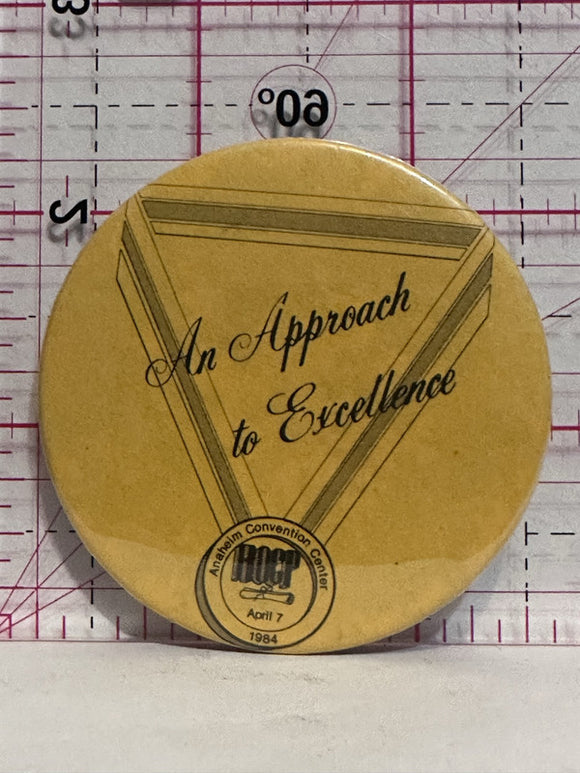 Anaheim Convention Center April 1984 HOCP  Button Pinback