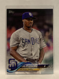 #186 Luis Perdomo San Diego Padres 2018 Topps Series One Baseball Card