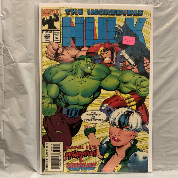 #409 The Incredible Hulk Motormouth & Killpolier Marvel Comics BB 8339