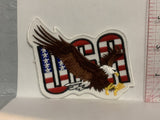 Bald Eagle USA Flag Iron On Patch AA