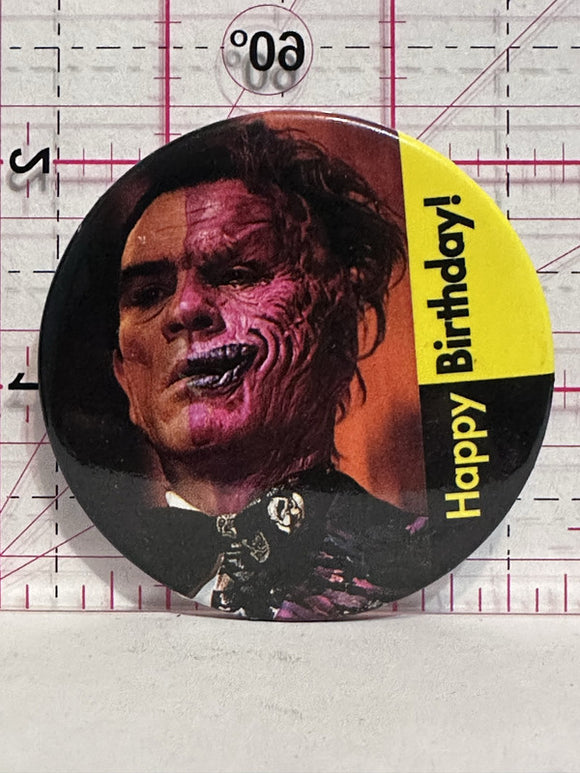 Two Face Batman Happy Birthday Movie  Button Pinback