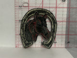 Horse in a Horseshoe Iron On Patch AA