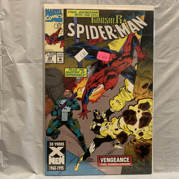 #34 Spider-Man Punisher Vengeance The Conclusion Marvel Comics BB 8353