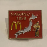 Nagano 1998 Olympics Mcdonalds Mayor Hamburger Lapel Hat Pin AP