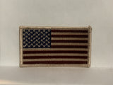 USA American Flag Subdued Iron On Patch AA