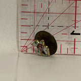 Painted Flowered Dove Lapel Hat Pin