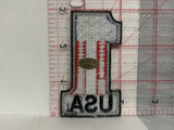 #1 USA Flag Iron On Patch AA