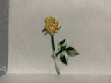 Yellow Rose Flower Iron On Patch AA