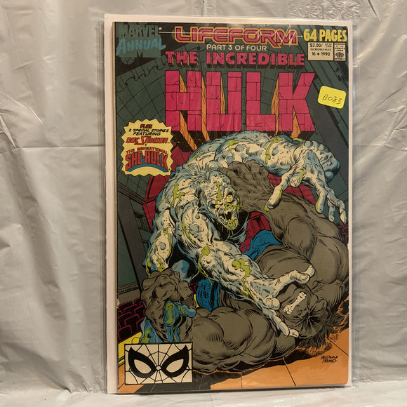 #16 The Incredible Hulk Lifeform Part 3 of 4 Annual Marvel Comics BB 8377