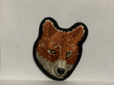 Red Fox Head Iron On Patch AA