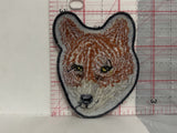 Red Fox Head Iron On Patch AA