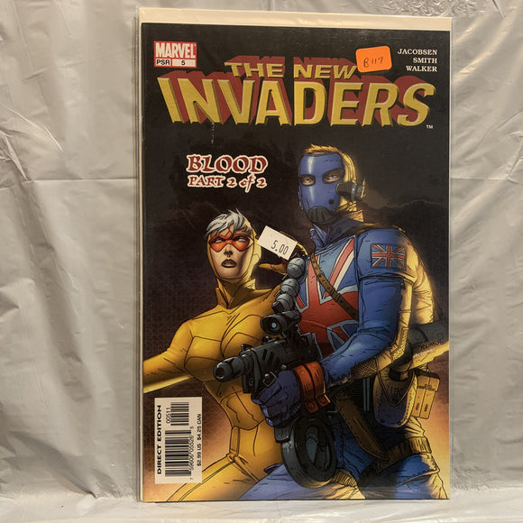 #5 The New Invaders Blood Part 2 of 2 Marvel Comics BB 8382