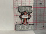 Jesus Forever Iron Cross Iron On Patch AA
