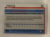 #314 David Price World Series Highlights Boston Red Sox 2019 Topps Series One Baseball Card