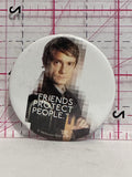 Friends Protect People Sherlock Holmes Watson 2013  Button Pinback