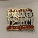 1983 Canadian Western Aribition Exhibitor Logo Lapel Hat Pin AQ