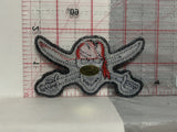 Pirate Skull Cross Swords Iron On Patch AA